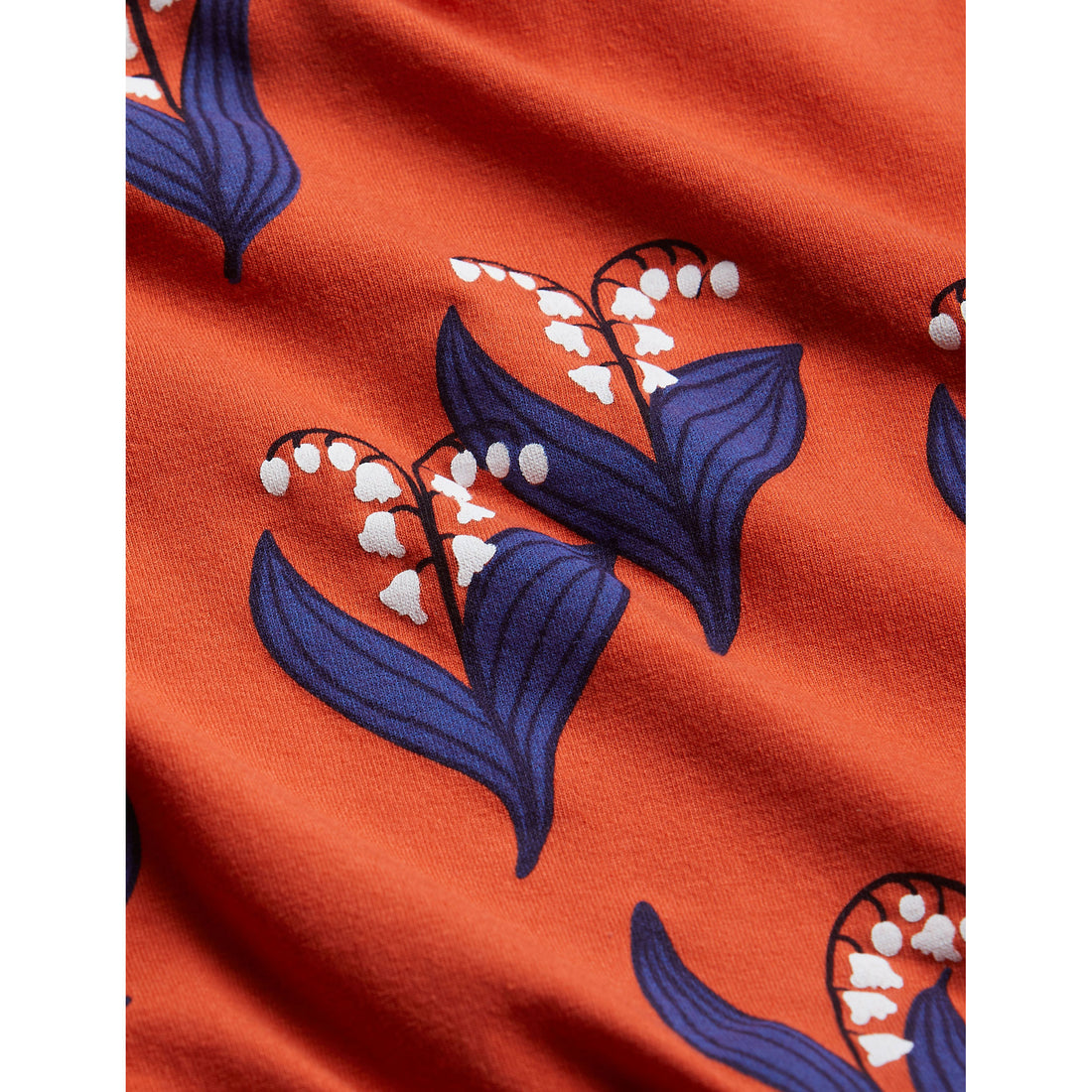 Mini Rodini Red Lily Of The Valley Ls Dress