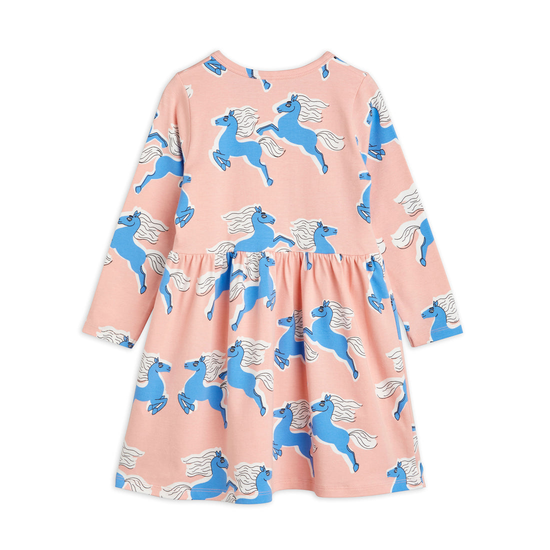 Mini Rodini Pink Horses Aop Ls Dress