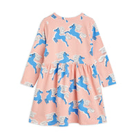 Mini Rodini Pink Horses Aop Ls Dress