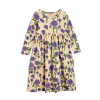 Mini Rodini Purple Roses Aop Ls Dress