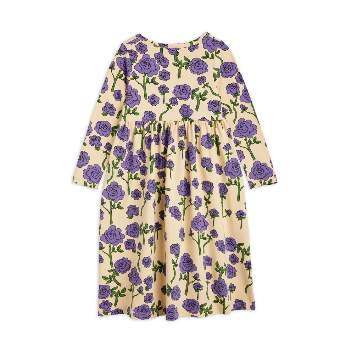 Mini Rodini Purple Roses Aop Ls Dress