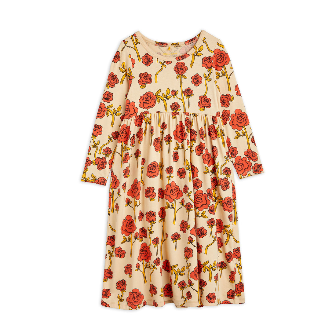 Mini Rodini Red Roses Aop Ls Dress