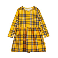 Mini Rodini Yellow Check Aop Ls Dress