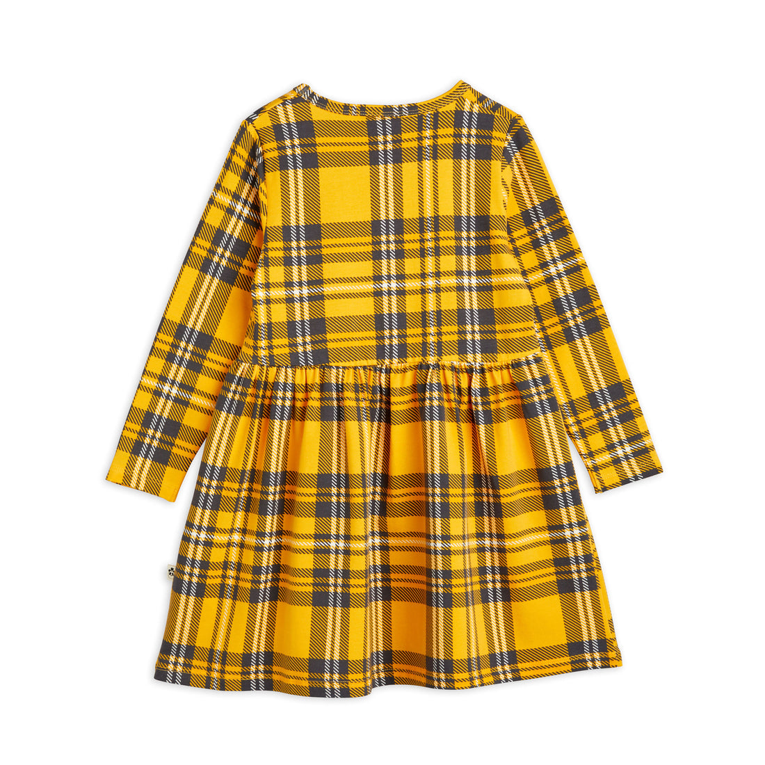 Mini Rodini Yellow Check Aop Ls Dress