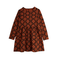 Mini Rodini Brown Snakeskin Ls Dress