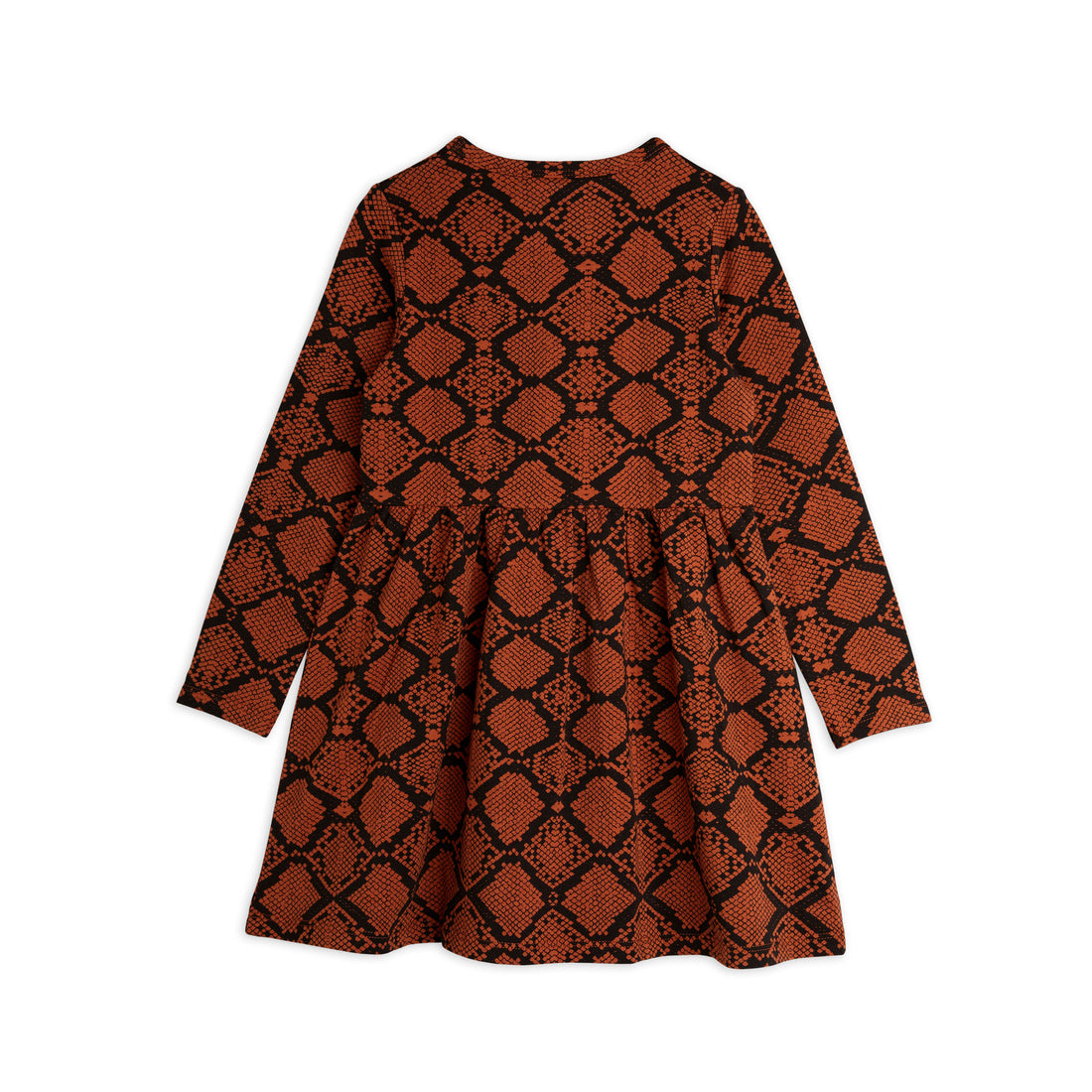 Mini Rodini Brown Snakeskin Ls Dress