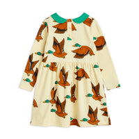 Mini Rodini Yellow Ducks Aop Ls Dress