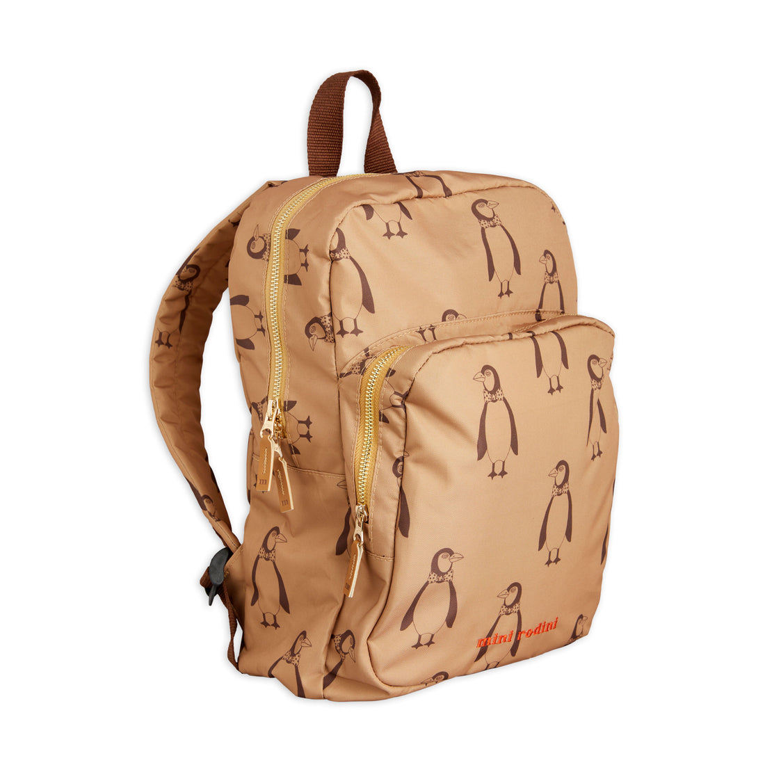 Mini Rodini Beige Penguin Backpack