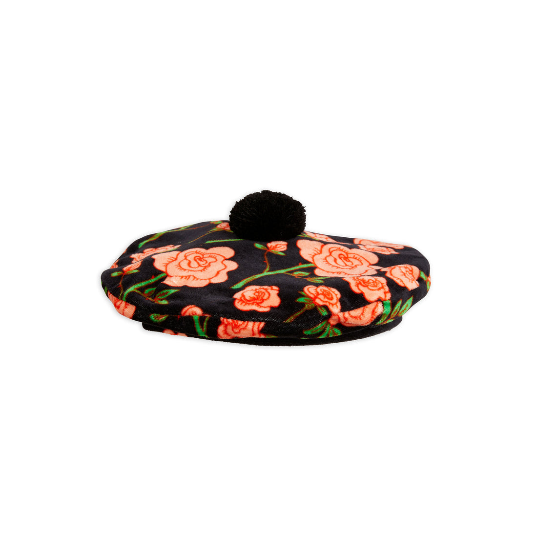 Mini Rodini Black Roses Pompom Beret Vka