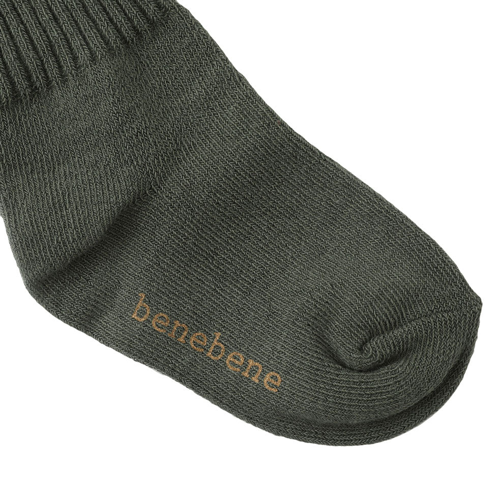 Bene Bene  Grey-Green Coloring Ribbed Socks