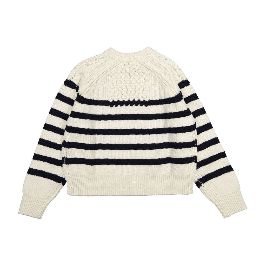 Ba-sh Ecru Striped Palo Sweater