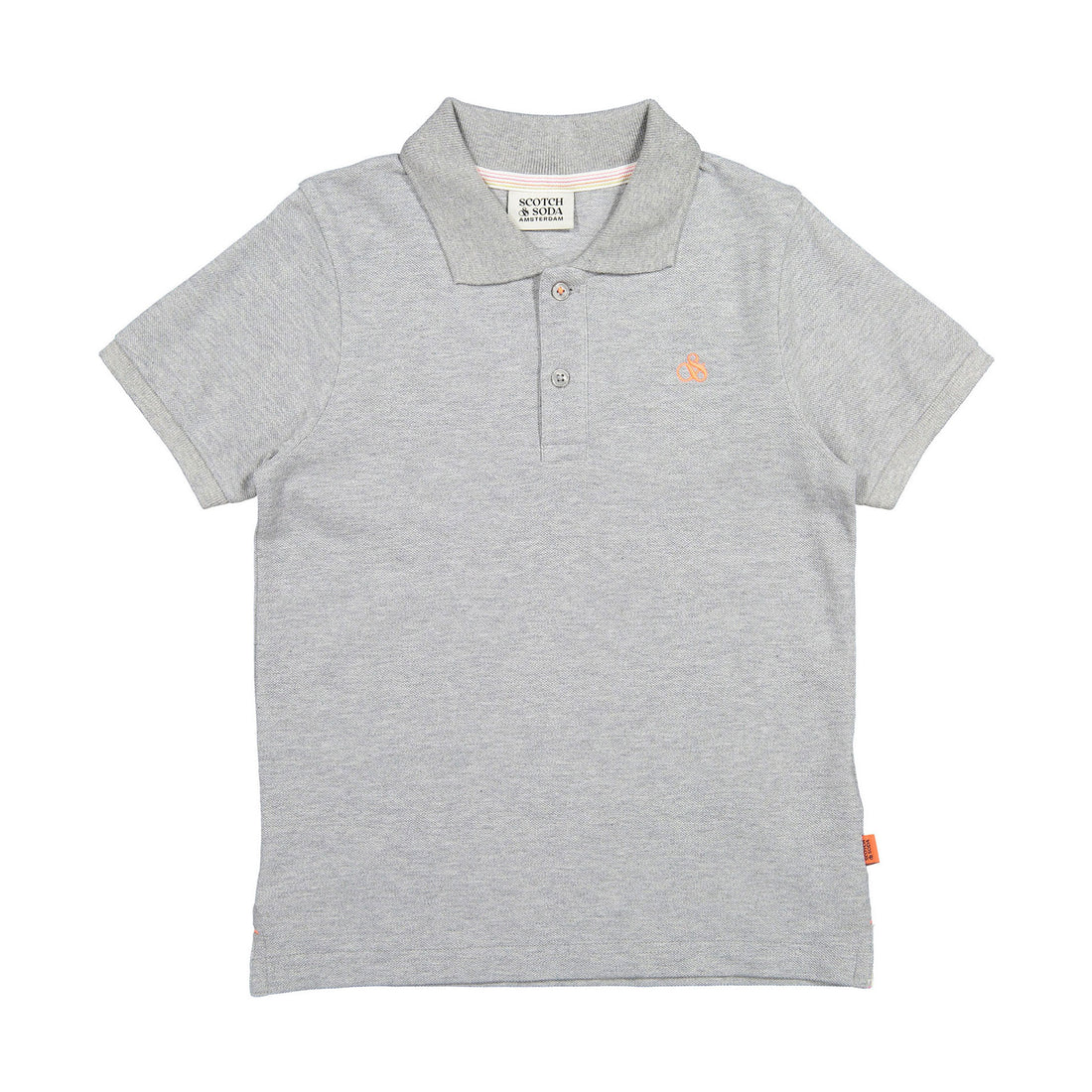 Scotch Shrunk Grey Boy Pique Polo