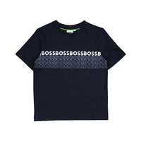 Hugo Boss Navy Mini Me Gradient Prnted Logo