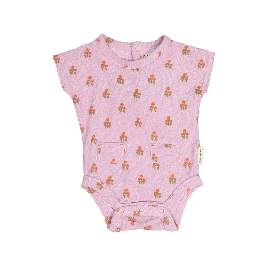 Piupiuchick Lilac Little Flower Terry Bodysuit
