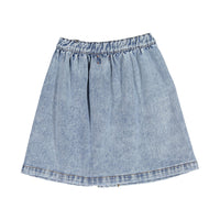 Piupiuchick Washed Blue Denim Midi Skirt