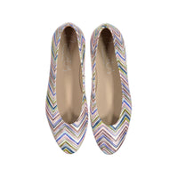 Papanatas Rose Zig Zag Print Soft Shoe