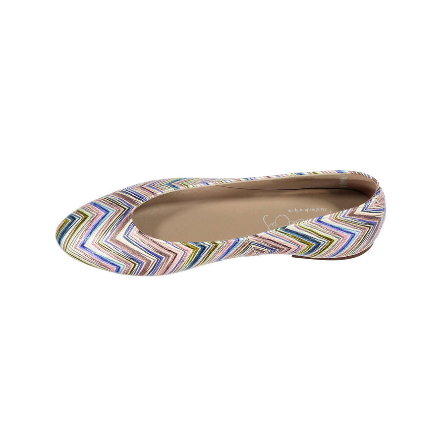 Papanatas Rose Zig Zag Print Soft Shoe