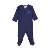 Petit Bateau Front Snap Footie With Boat Detail