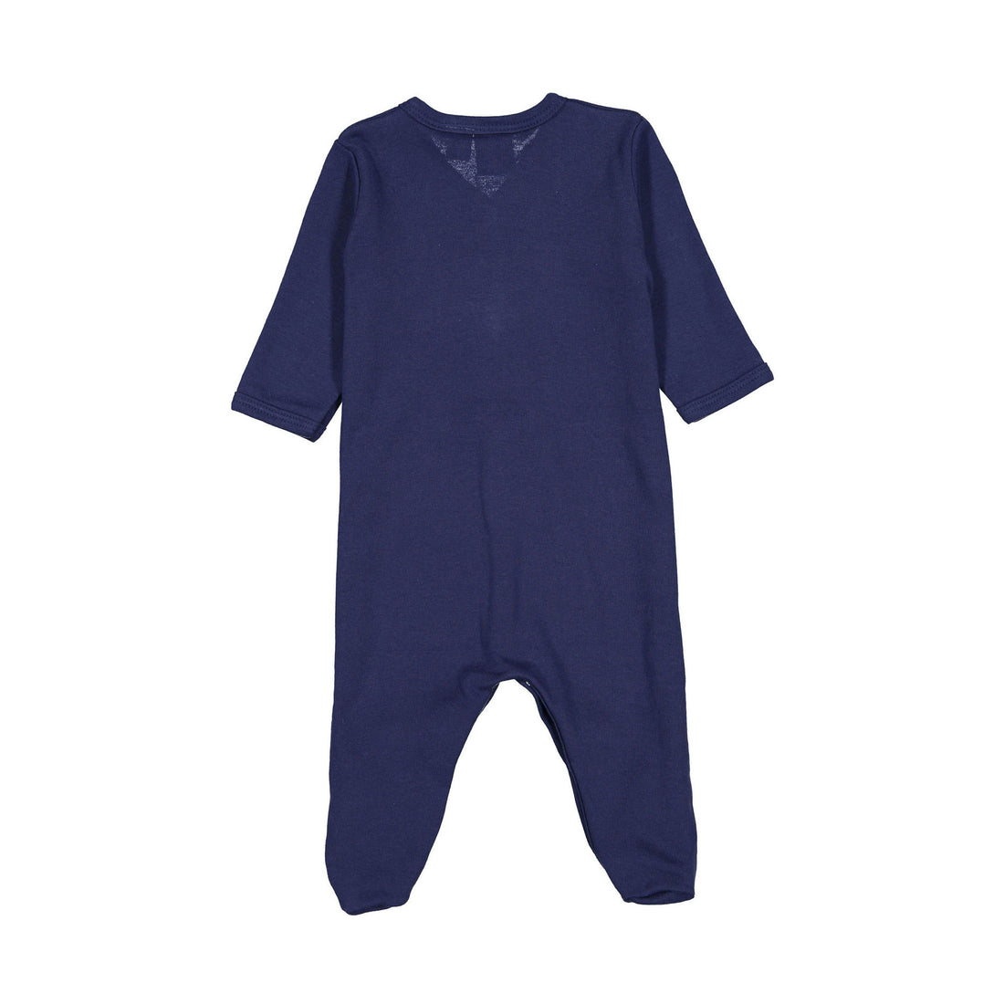 Petit Bateau Front Snap Footie With Boat Detail