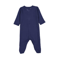 Petit Bateau Front Snap Footie With Boat Detail