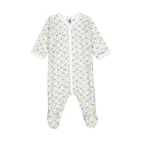 Petit Bateau Front Snap Floral Footie