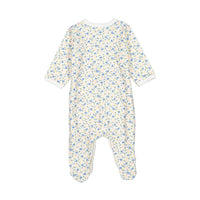 Petit Bateau Front Snap Floral Footie