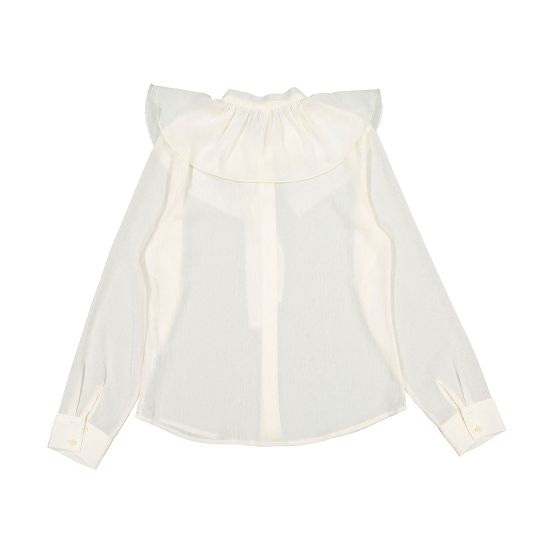 Ava and Lu Cream Neck Tie Blouse