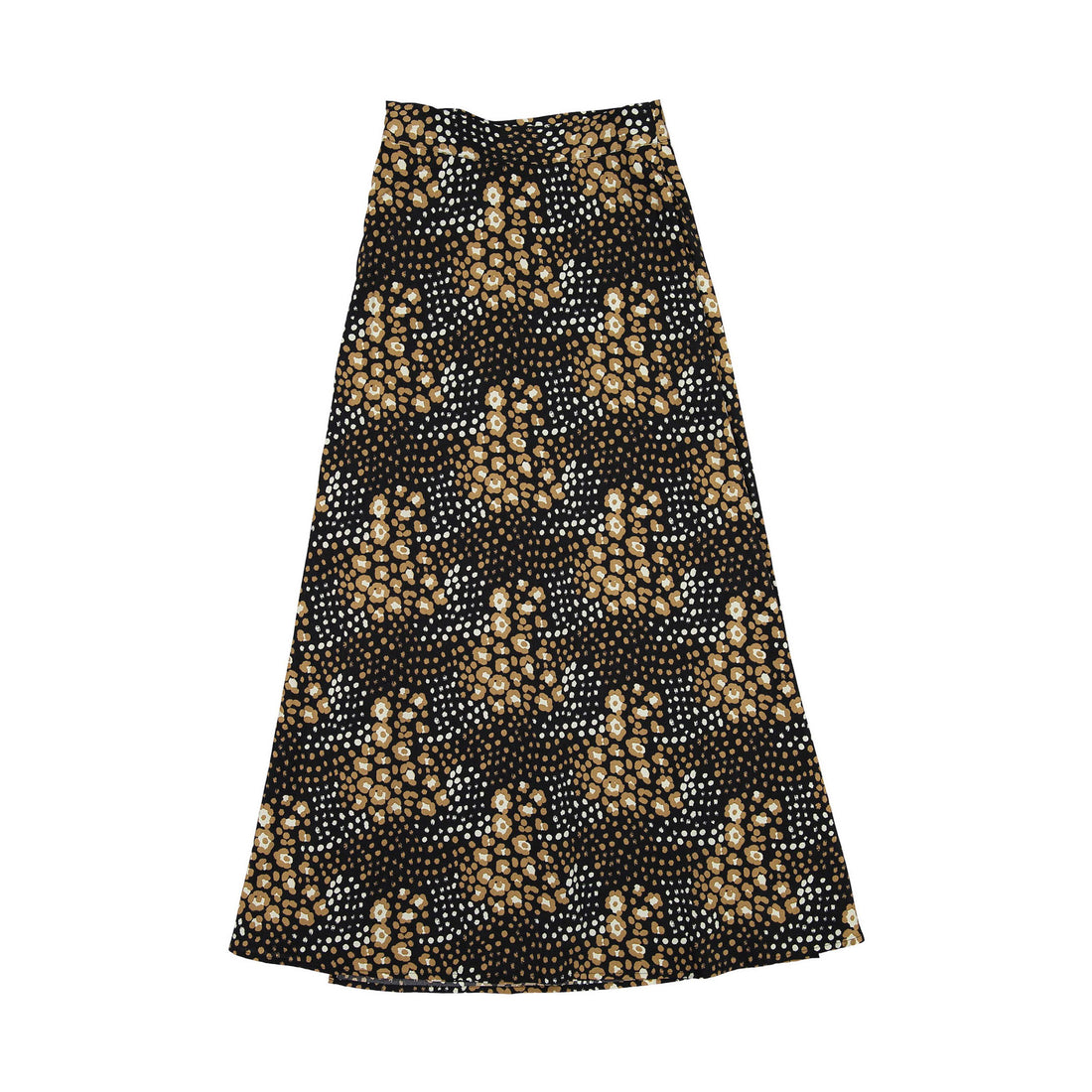 Ava and Lu Black Leopard Maxi Skirt