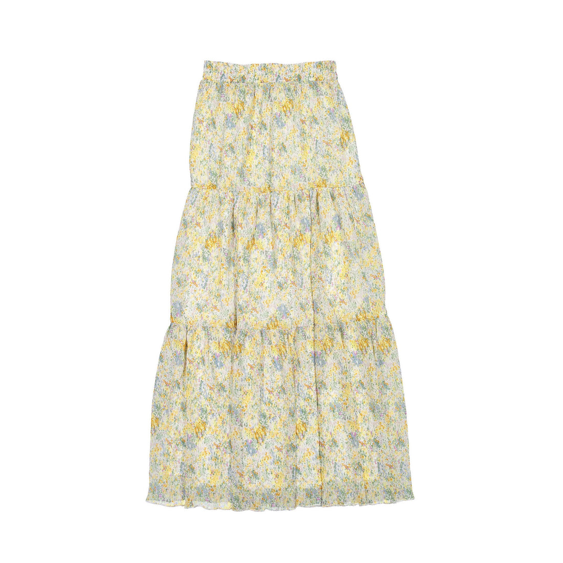 Ava and Lu Soft Floral Crinkle Maxi Skirt