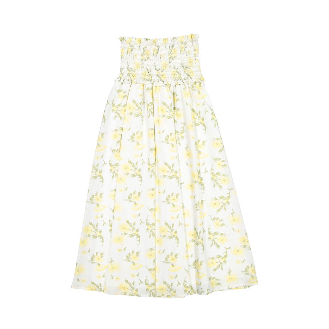 Ava and Lu Yellow Floral Maxi Skirt