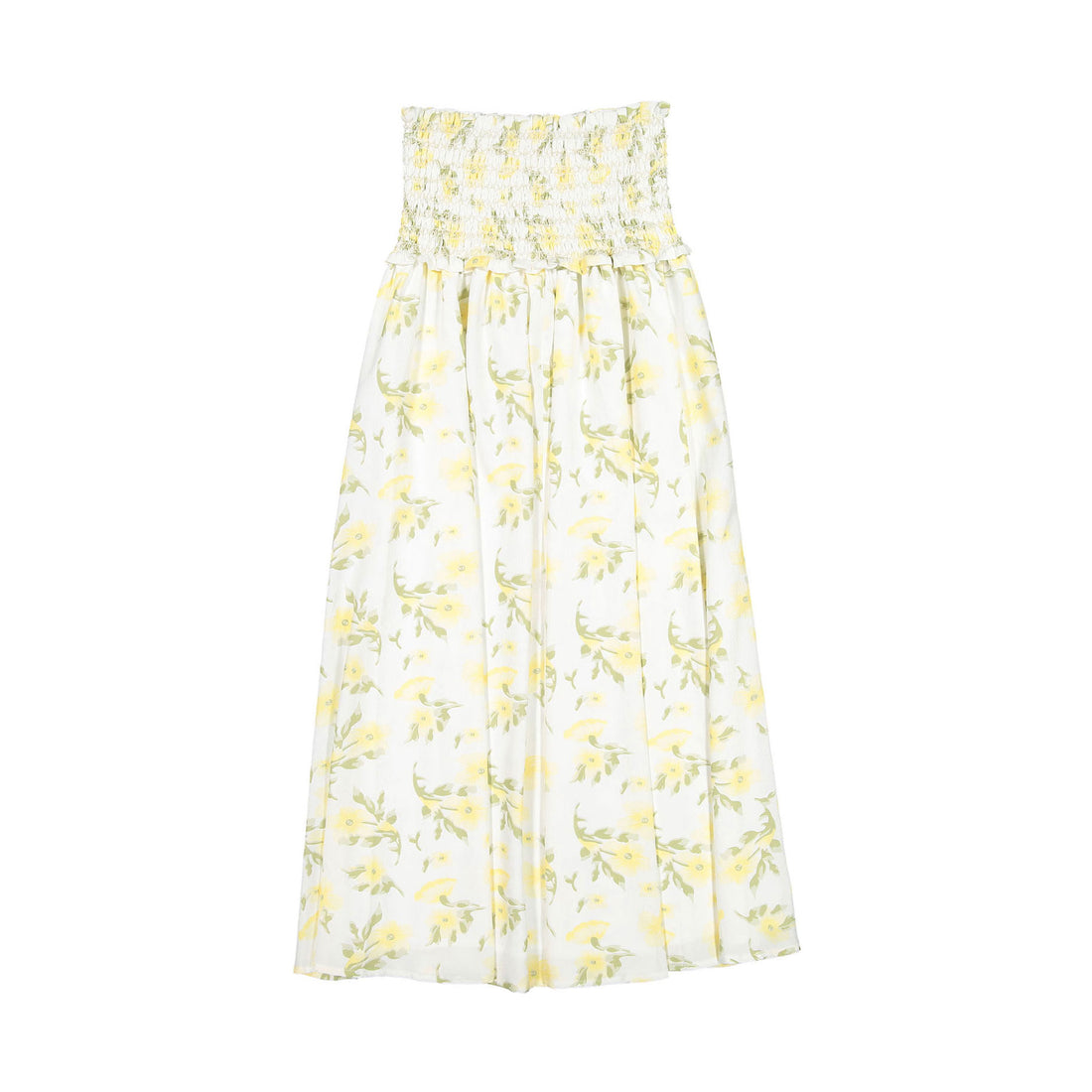 Ava and Lu Yellow Floral Maxi Skirt