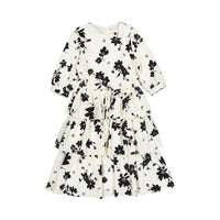 Ava and Lu Black/White Floral Print Dress