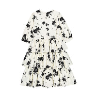 Ava and Lu Black/White Floral Print Dress