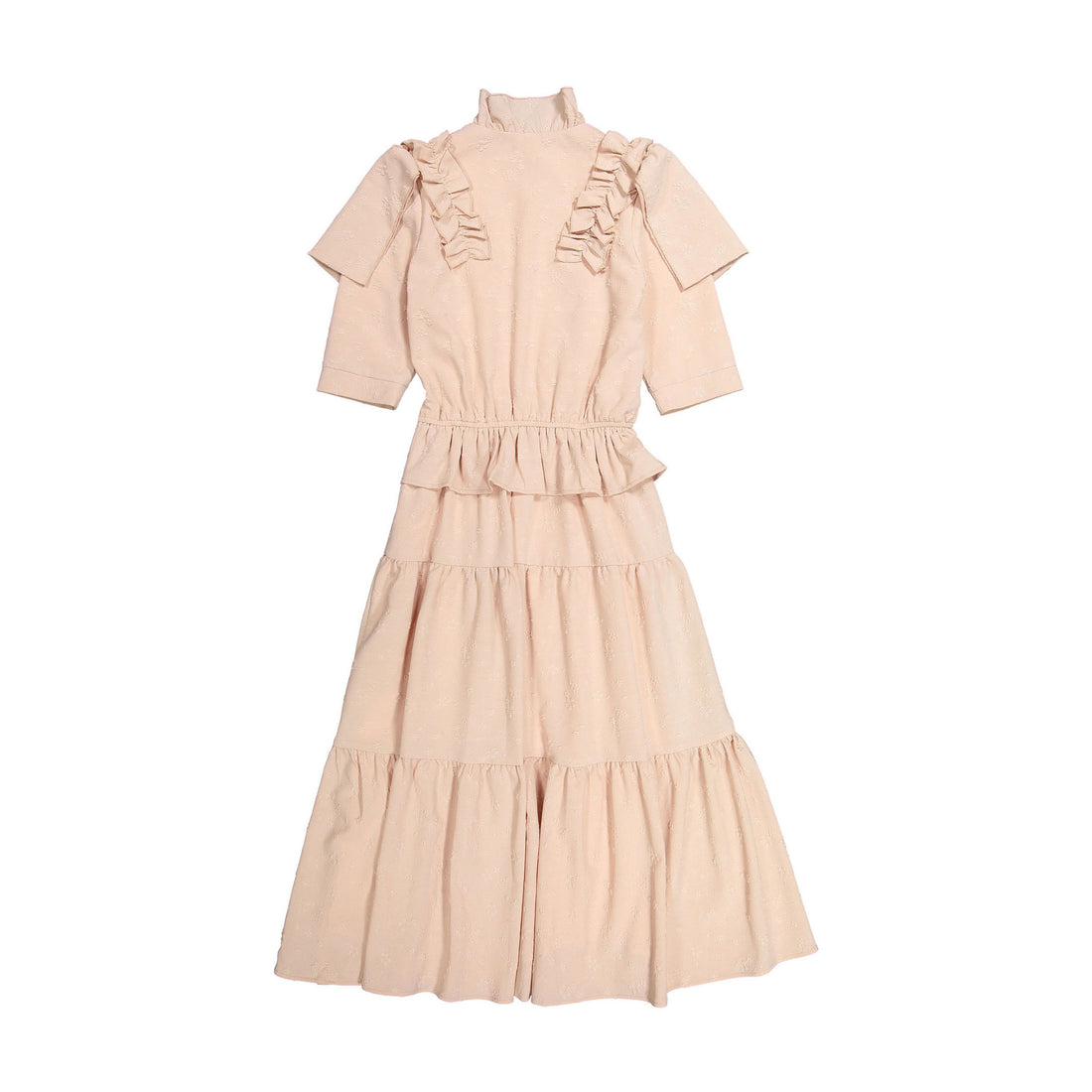 la di da midi dress Ava and Lu Powder Ruffle Embroidered Midi Dress XL-22