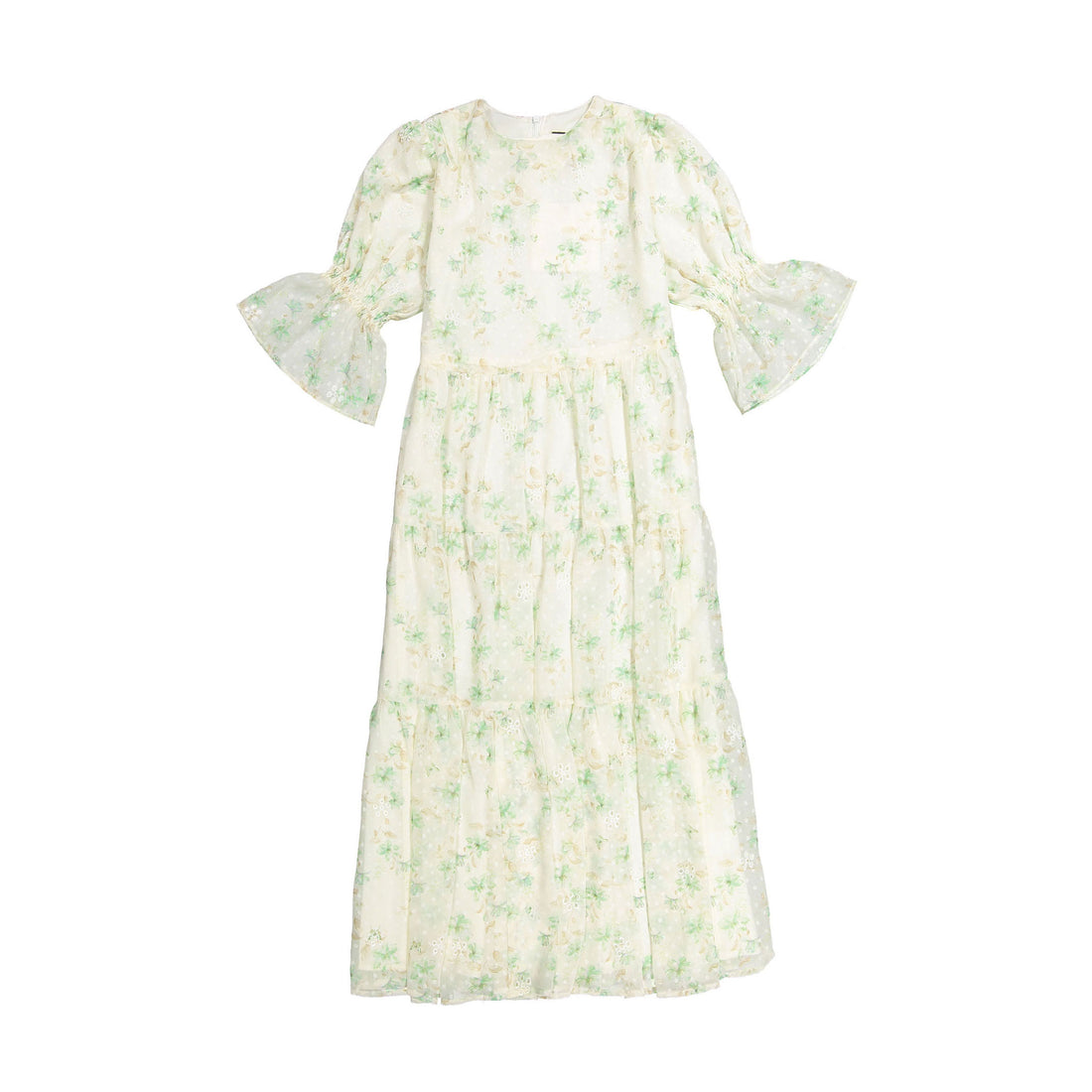 A4 Blush Floral Eyelet Chiffon Dress