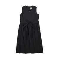 A4 Black Tafetta Waisted Dress