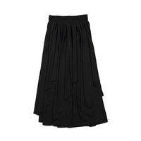 A4 Black Asymetric Layered Skirt
