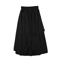 A4 Black Asymetric Layered Skirt