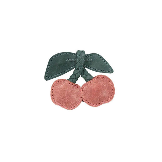 Donsje  Scarlet Cherry Classic Leather Hair Clip