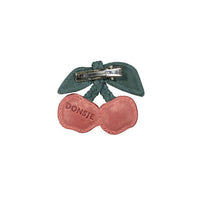 Donsje  Scarlet Cherry Classic Leather Hair Clip