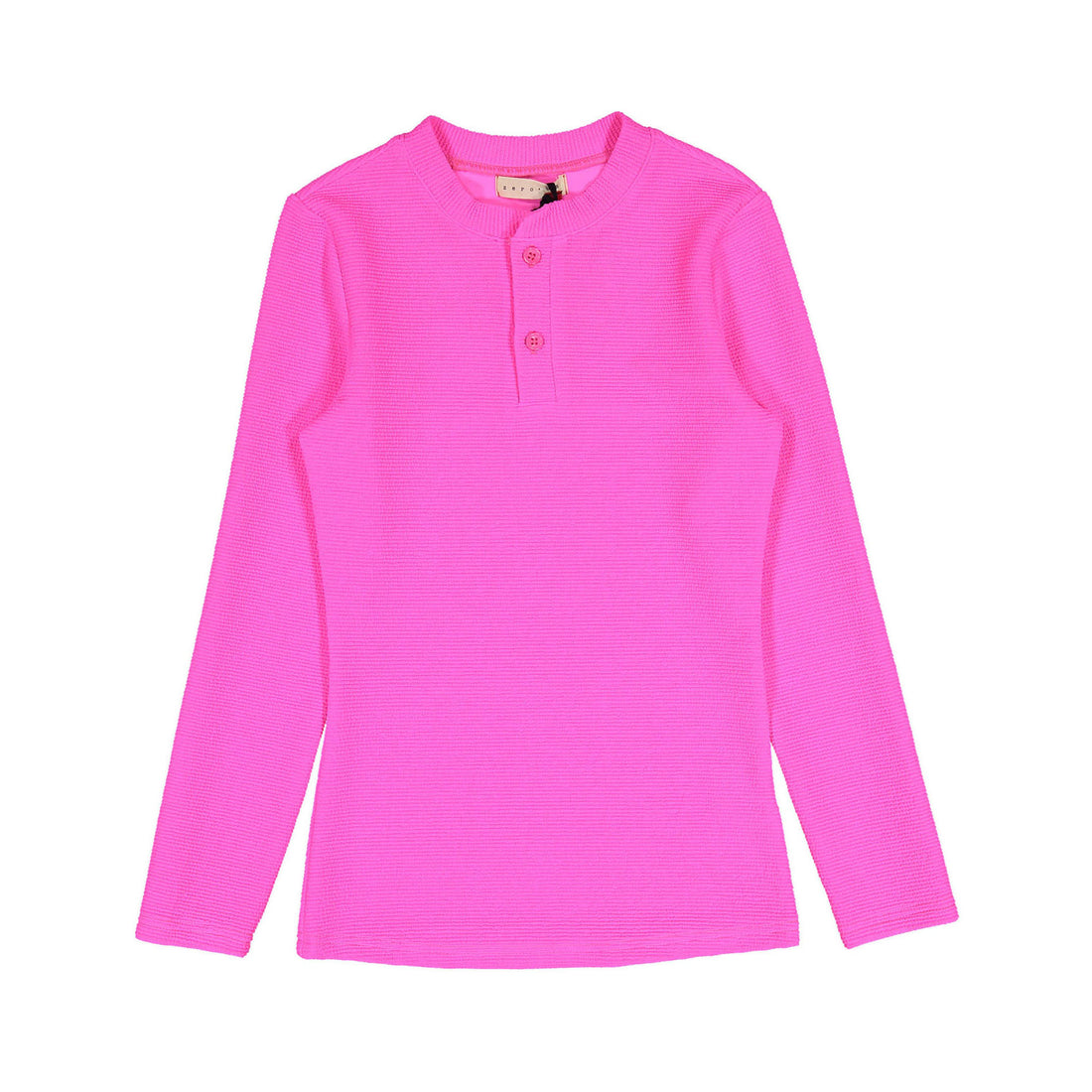zero + us Neon Pink Ribbed Tech Tee
