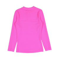 zero + us Neon Pink Ribbed Tech Tee