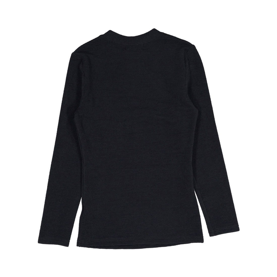 zero + us Black Ribbed Tech Tee