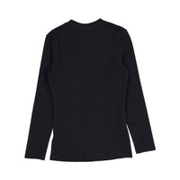 zero + us Black Ribbed Tech Tee