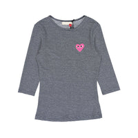 zero + us Black Striped Heart Tee