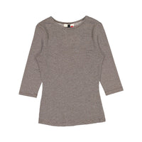 zero + us Brown Striped Heart Tee