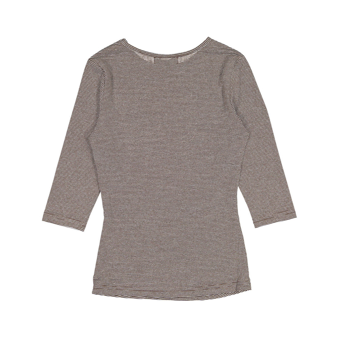 zero + us Brown Striped Heart Tee