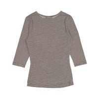 zero + us Brown Striped Heart Tee