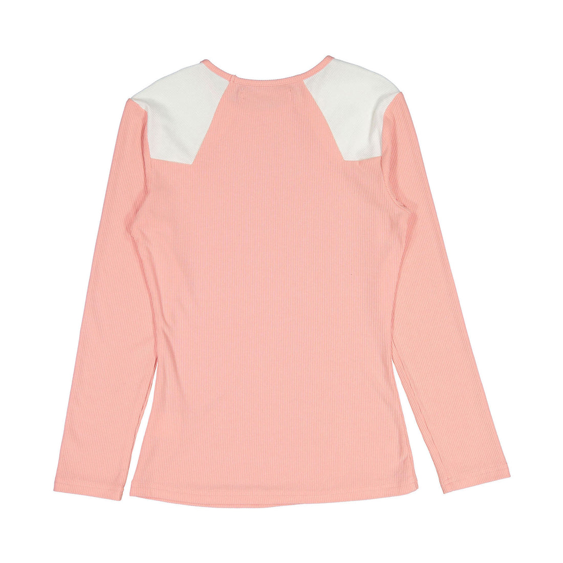 Ava Jeans Pink Ribbed Colorblock Tee