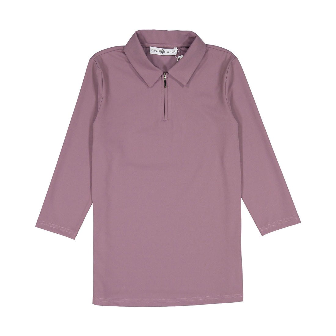 Ava Jeans Mauve Zipper Polo